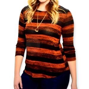 Round Neck Long Sleeve Lightweight Knit Sweater Shirt NEW